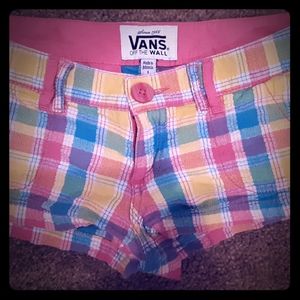 Van's plaid shorts